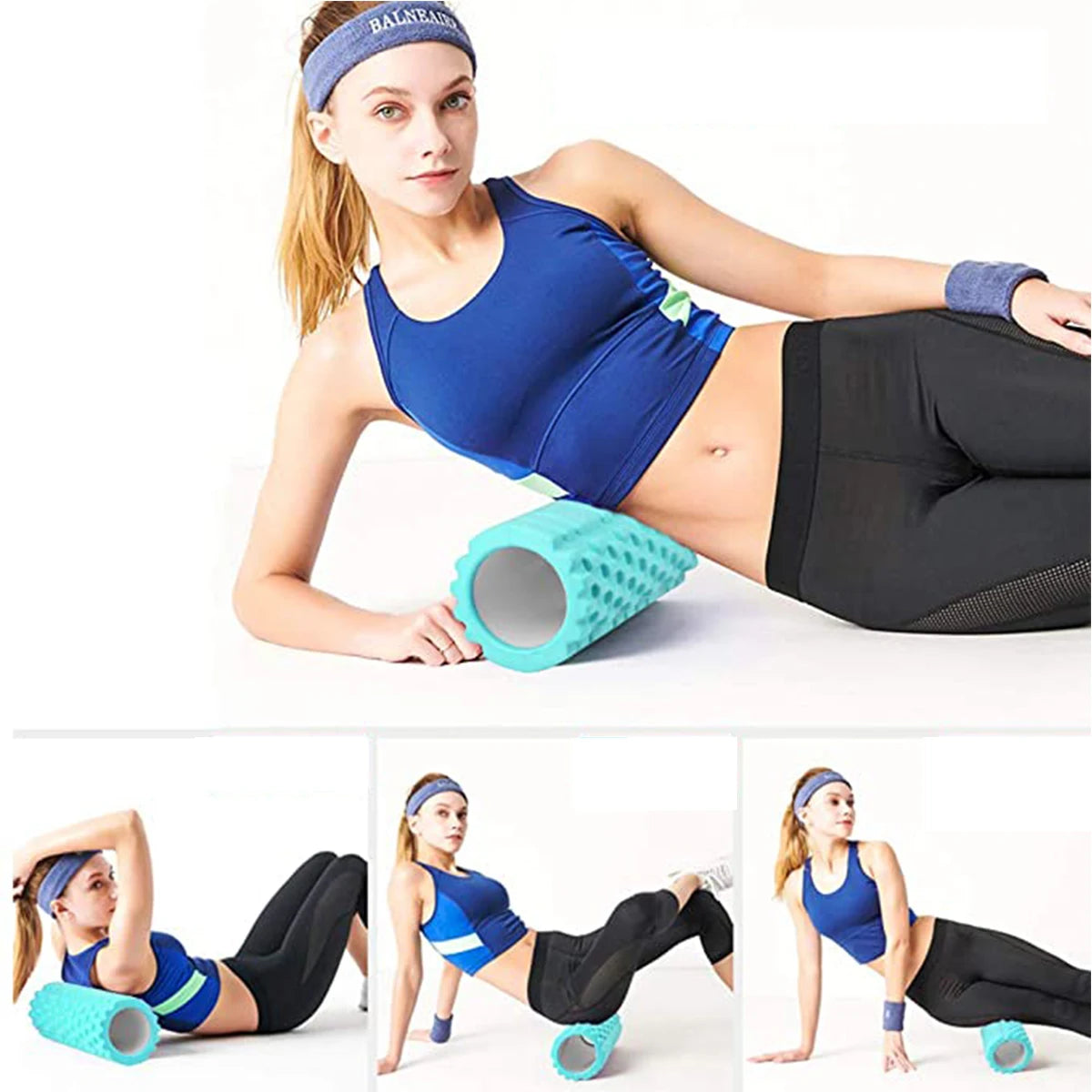 33*14cm Yoga Column Foam Axis Massage roller Muscle Back Muscle MassageThe grid Back training set shipping