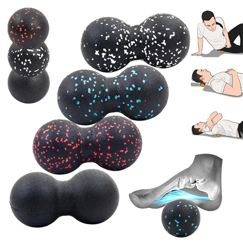 Yoga Massage Ball Fitness Lacrosse Myofascia Ball High Density Muscle Relaxation Body Relieve Pain Exercise Double Massage Ball