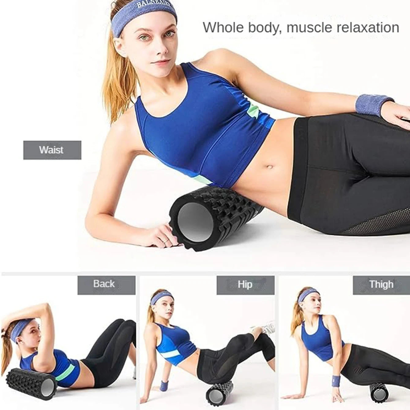 33*14cm Yoga Column Foam Axis Massage roller Muscle Back Muscle MassageThe grid Back training set shipping