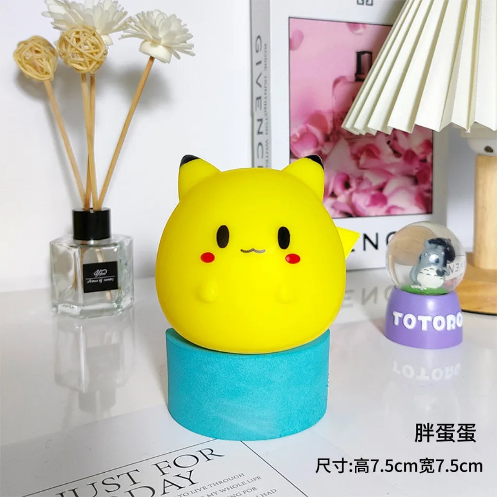 Pokemon Pikachu Night Light Glowing Anime Figures Toy Bedside Led Lamp with Box and Gift Bag Kawaii Children Birthday Gift