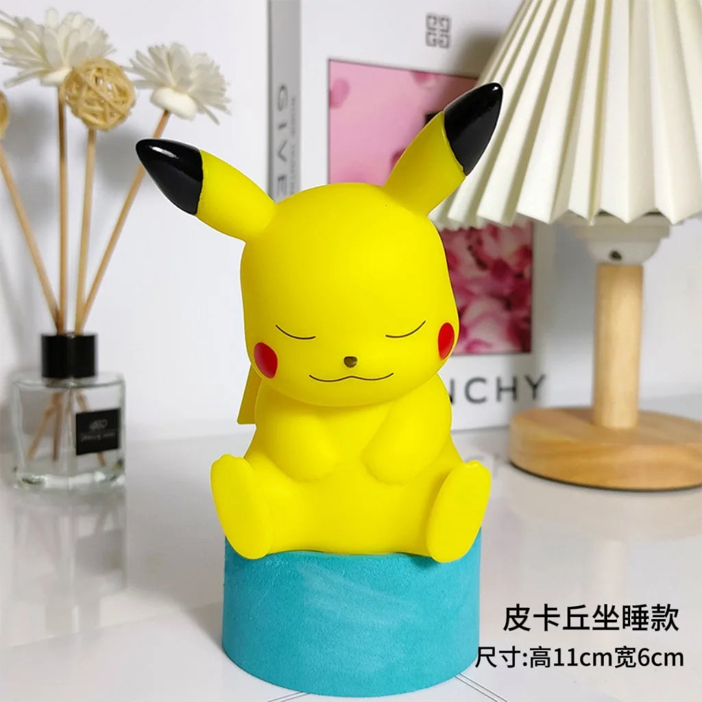 Pokemon Pikachu Night Light Glowing Anime Figures Toy Bedside Led Lamp with Box and Gift Bag Kawaii Children Birthday Gift